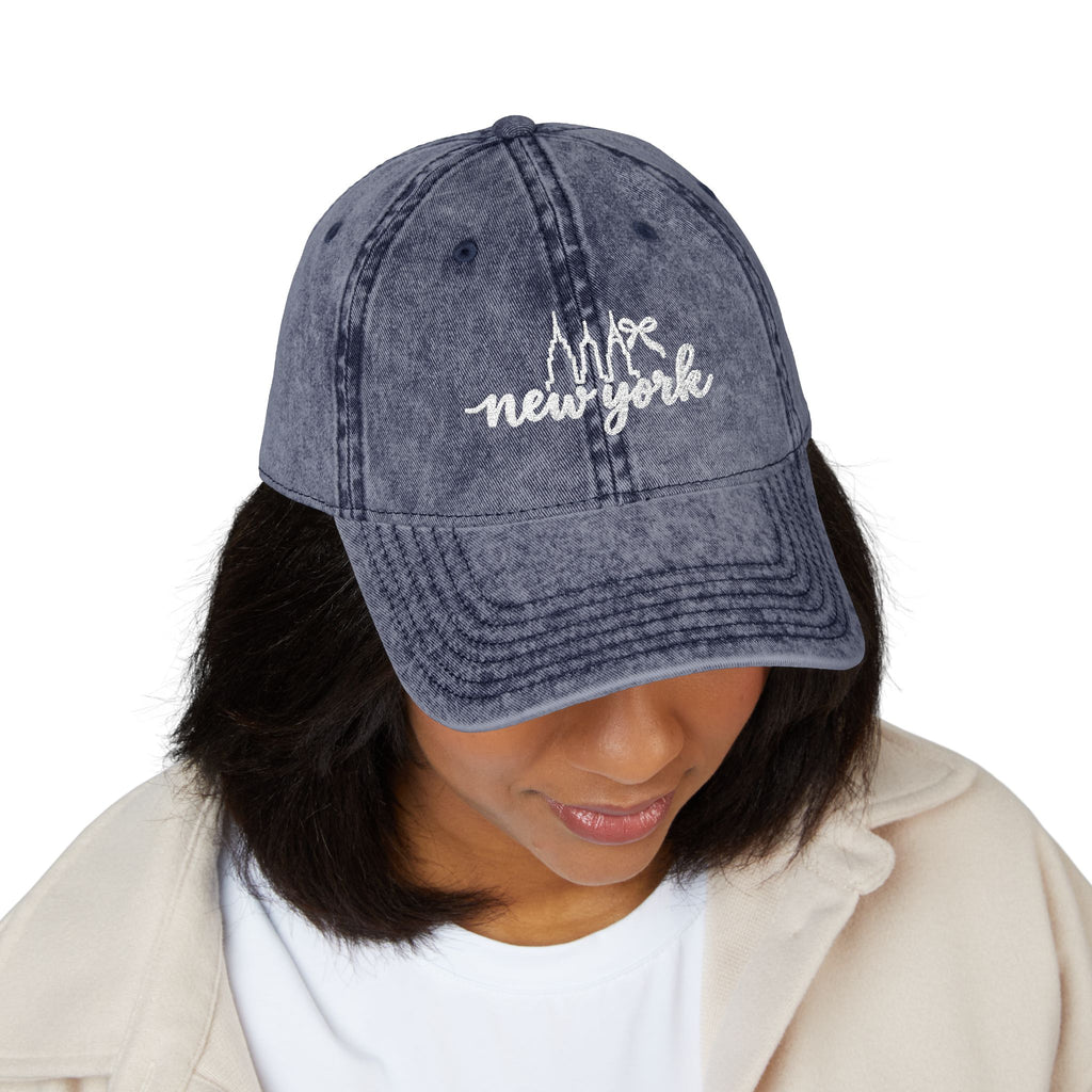 Vintage Embroidered 'New York' Cap