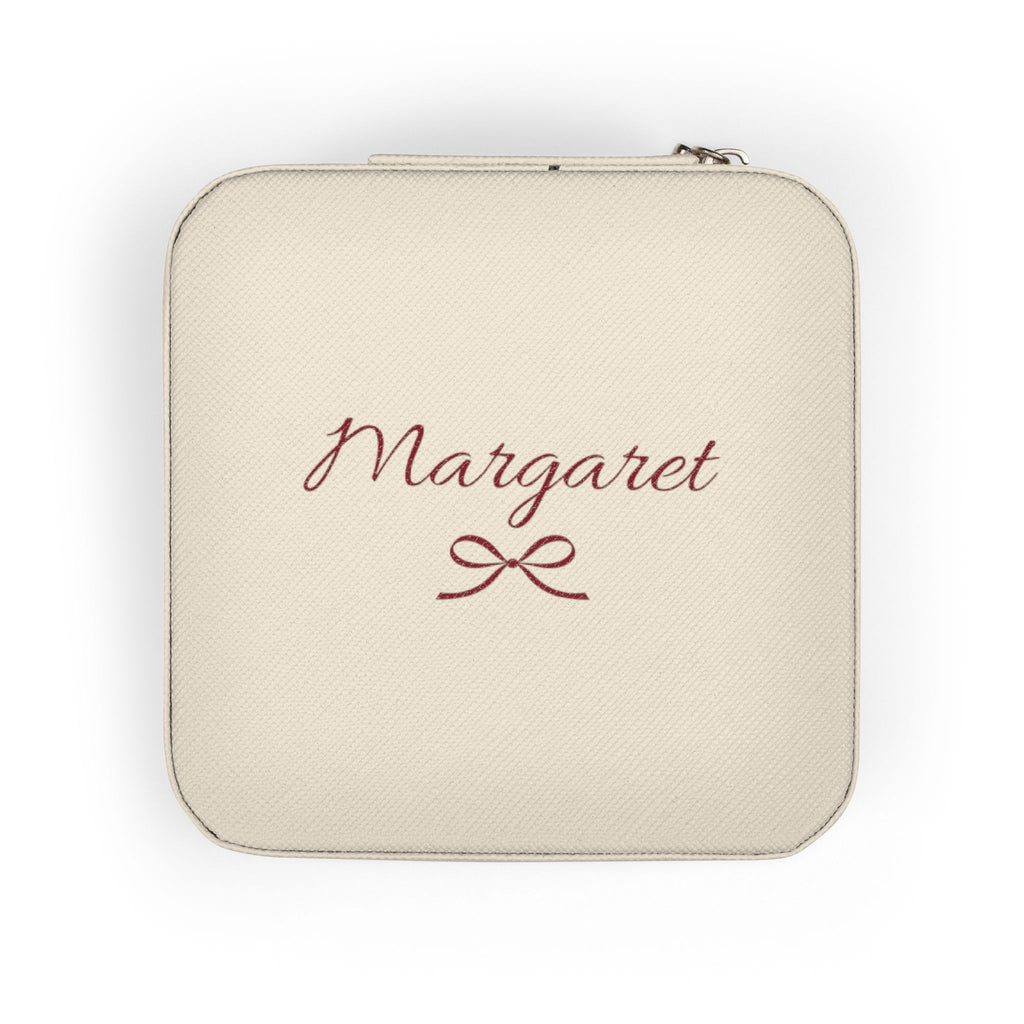 Personalized Bow Jewelry Case – Custom Name Bridesmaid Gift
