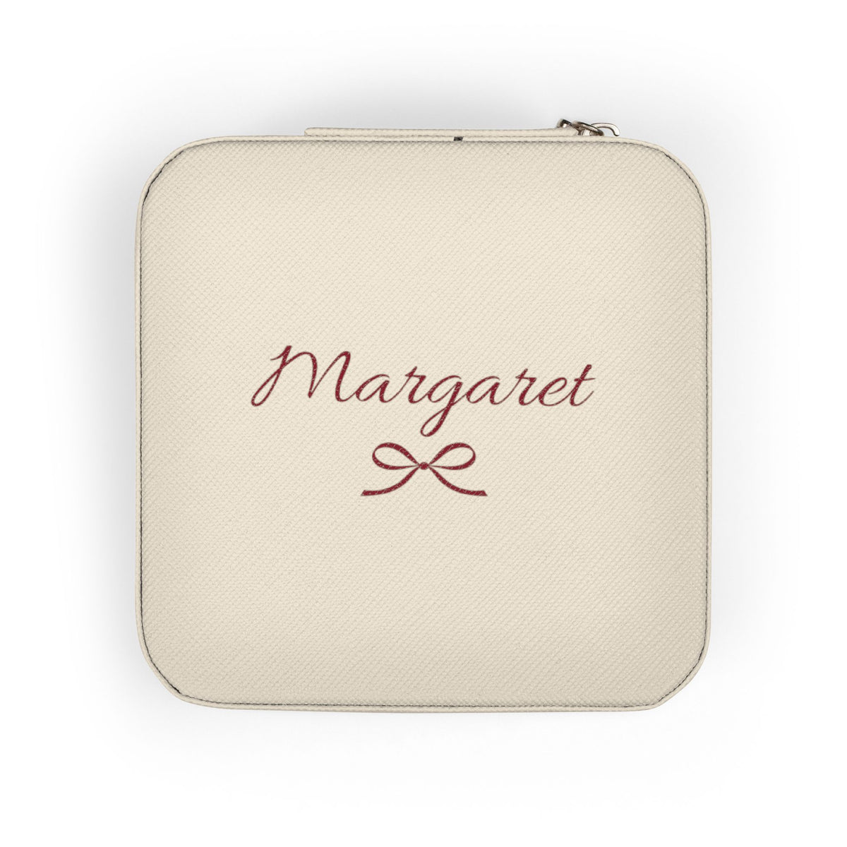 Personalized Bow Jewelry Case – Custom Name Bridesmaid Gift