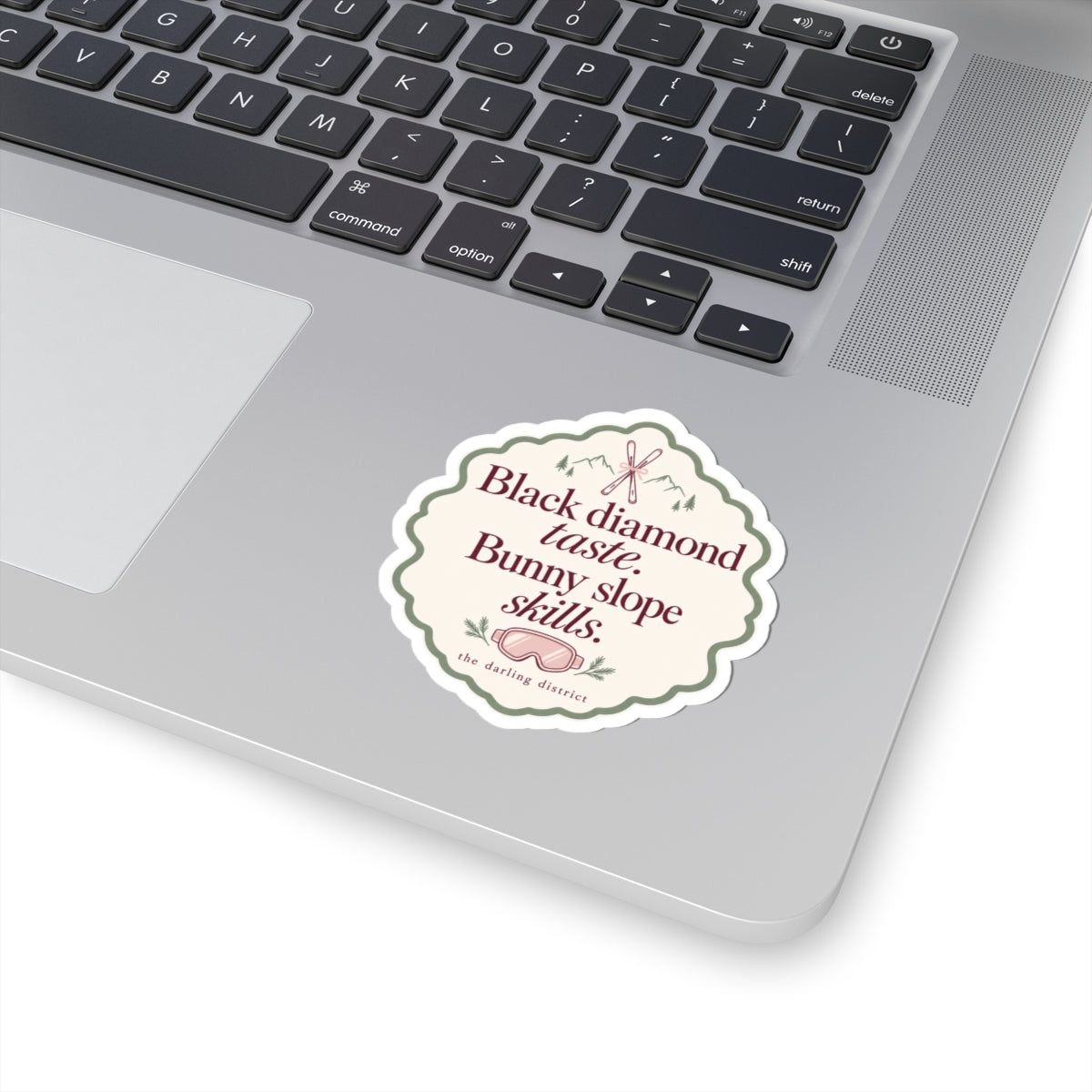Black Diamond Taste Bunny Slope Skills Kiss-Cut Sticker