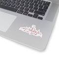 New York Skyline Kiss-Cut Sticker — Elegant Rose Gold City Decal