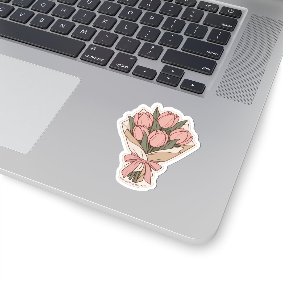 Pink Tulip Bouquet Kiss-Cut Sticker