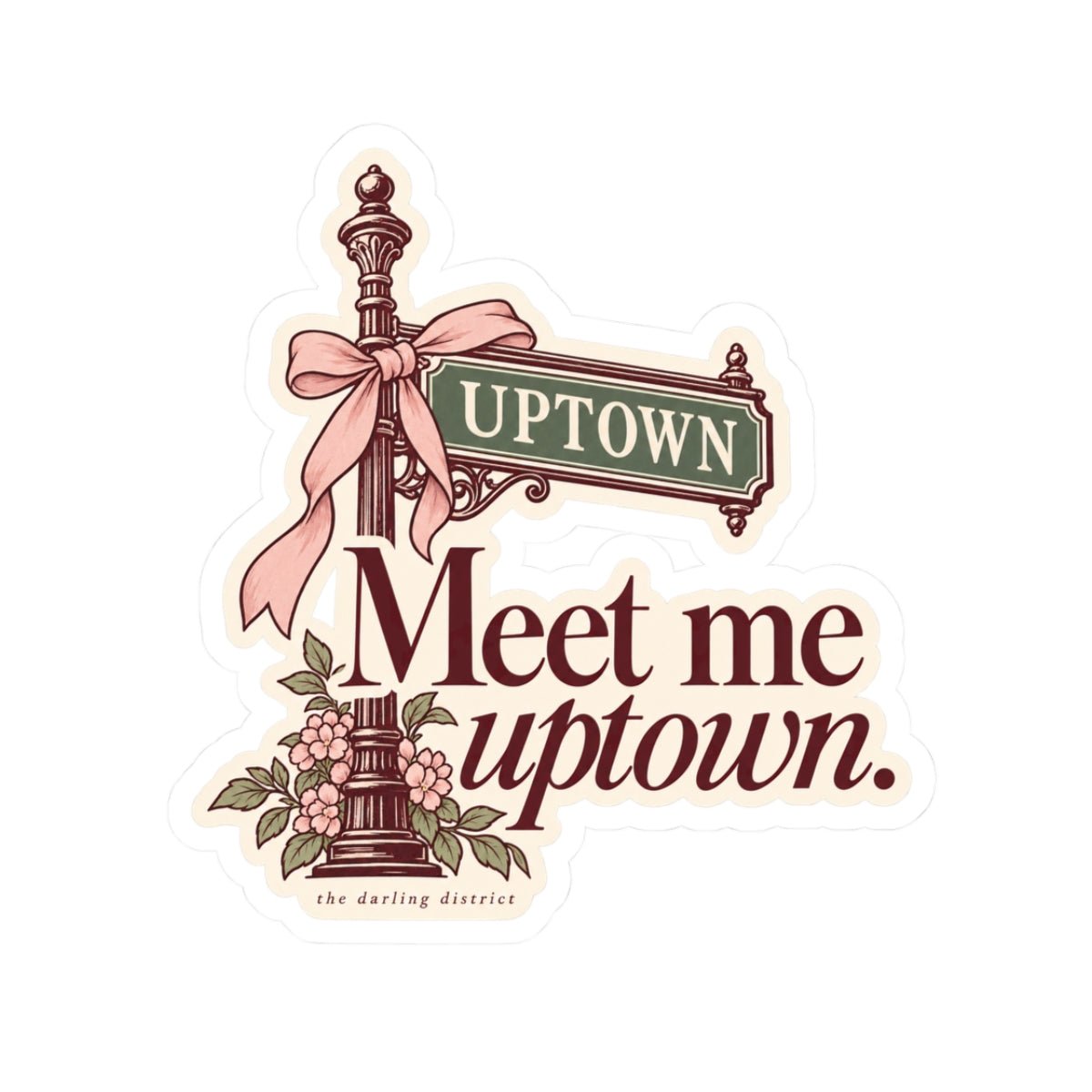 Meet Me Uptown Kiss-Cut Sticker