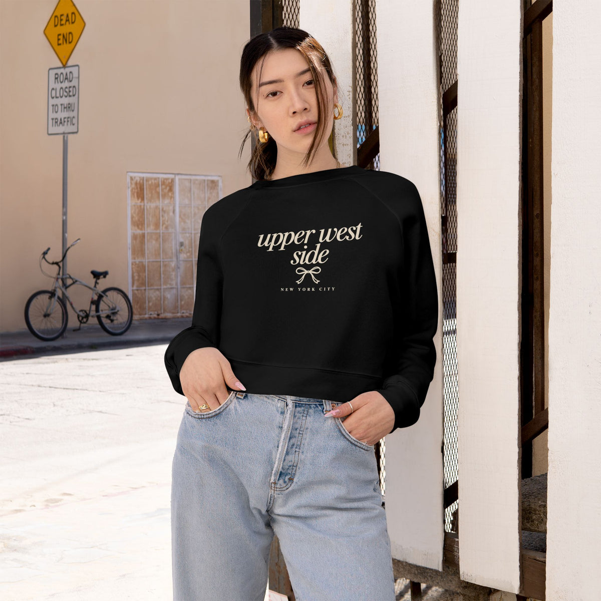 Upper West Side Cropped Pullover — Women's Cozy Fleece Sweatshirt