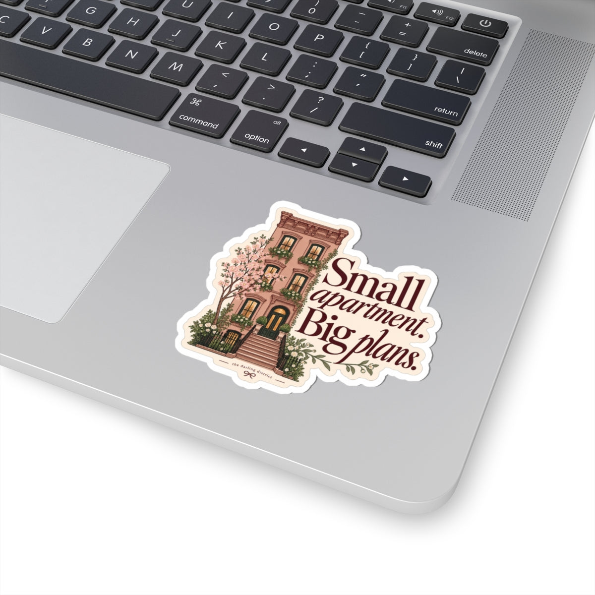 Small Apartment Big Plans Inspirational Kiss-Cut Sticker