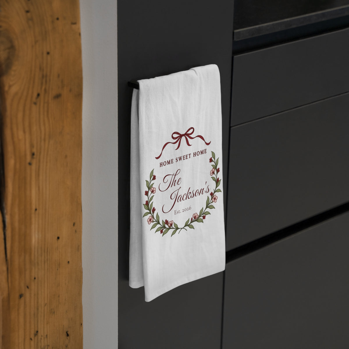 Personalized Family Name Tea Towel | Wedding & Housewarming Gift