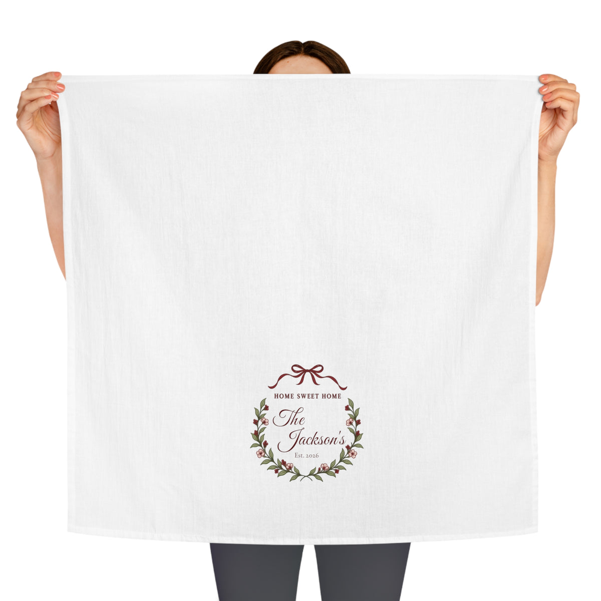 Personalized Family Name Tea Towel | Wedding & Housewarming Gift