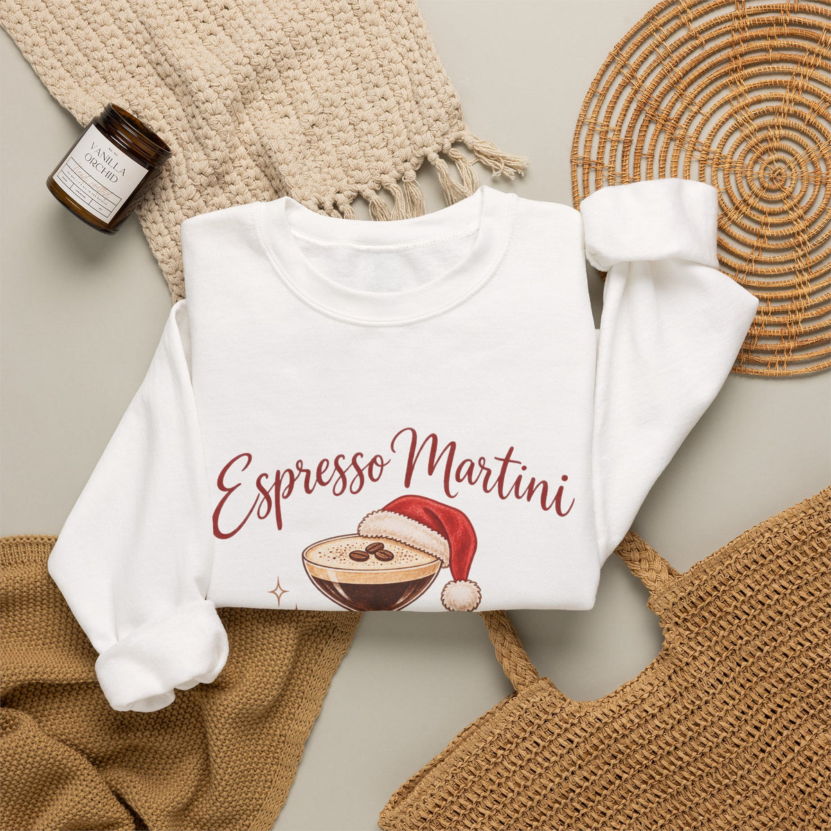 Espresso Martini Christmas Spirit Crewneck Sweatshirt