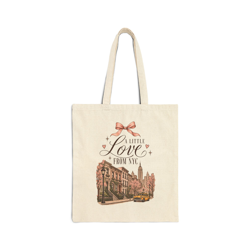 Tote Bag — 'A Little Love From NYC' Vintage Cityscape Cotton Tote