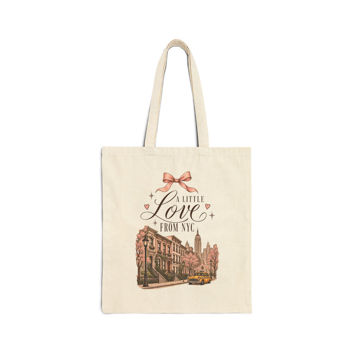 Tote Bag — 'A Little Love From NYC' Vintage Cityscape Cotton Tote