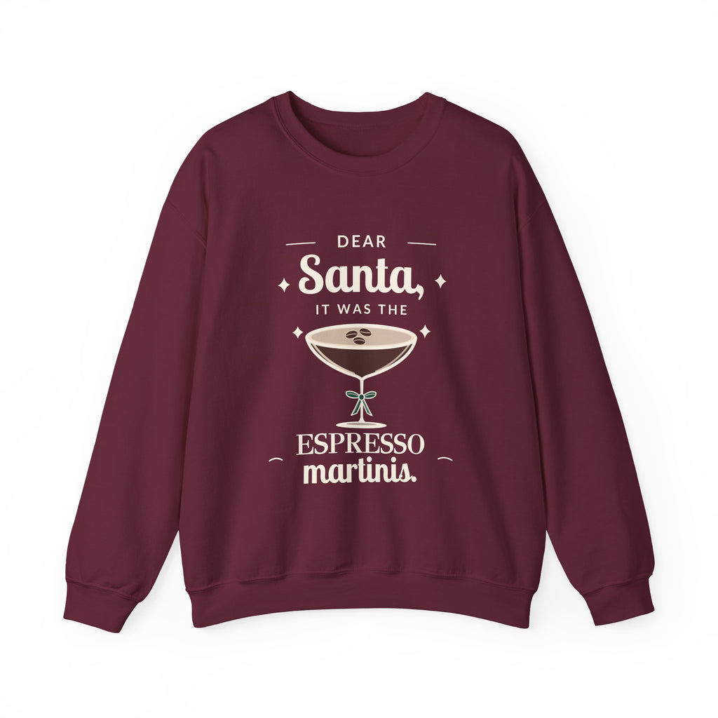 Dear Santa Espresso Martini Christmas Sweatshirt