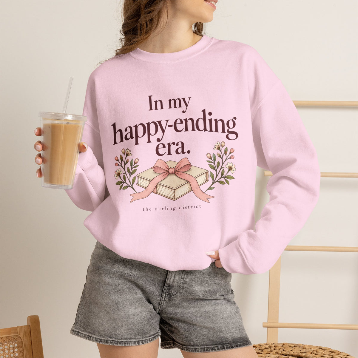 In My Happy-Ending Era Romance Reader Sweatshirt
