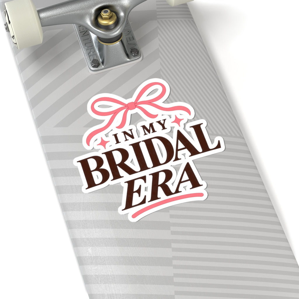 In My Bridal Era Kiss-Cut Sticker — Bachelorette Bridal Sticker with Pink Bow