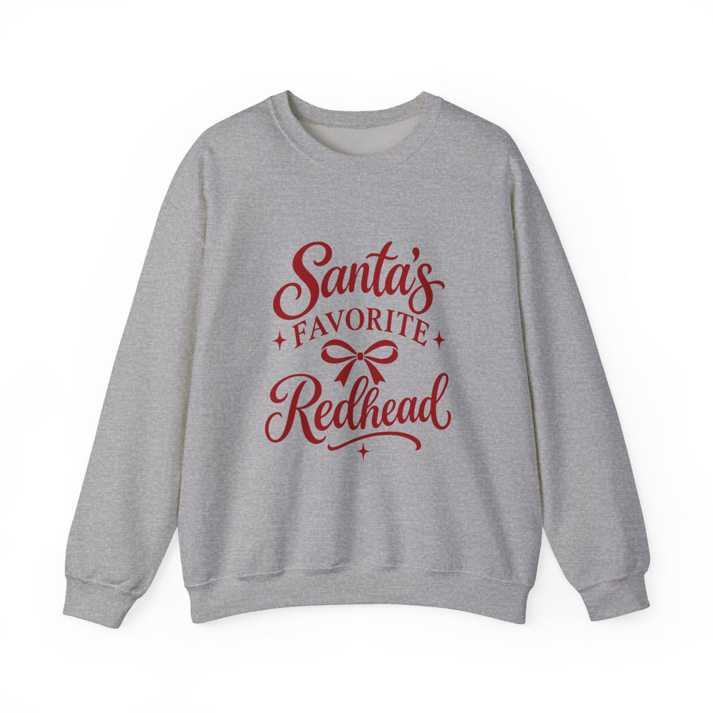 Santa’s Favorite Redhead Christmas Crewneck Sweatshirt