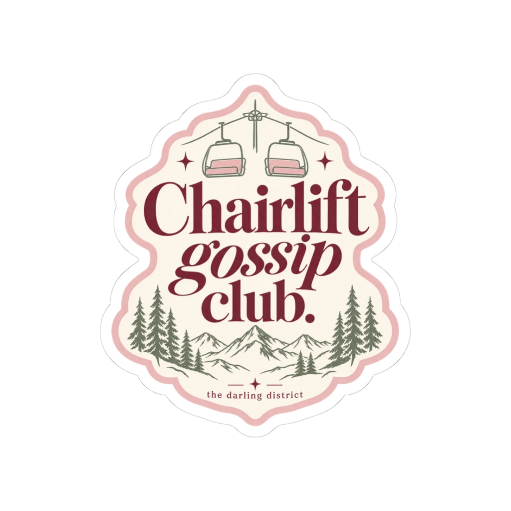 Chairlift Gossip Club Kiss-Cut Sticker