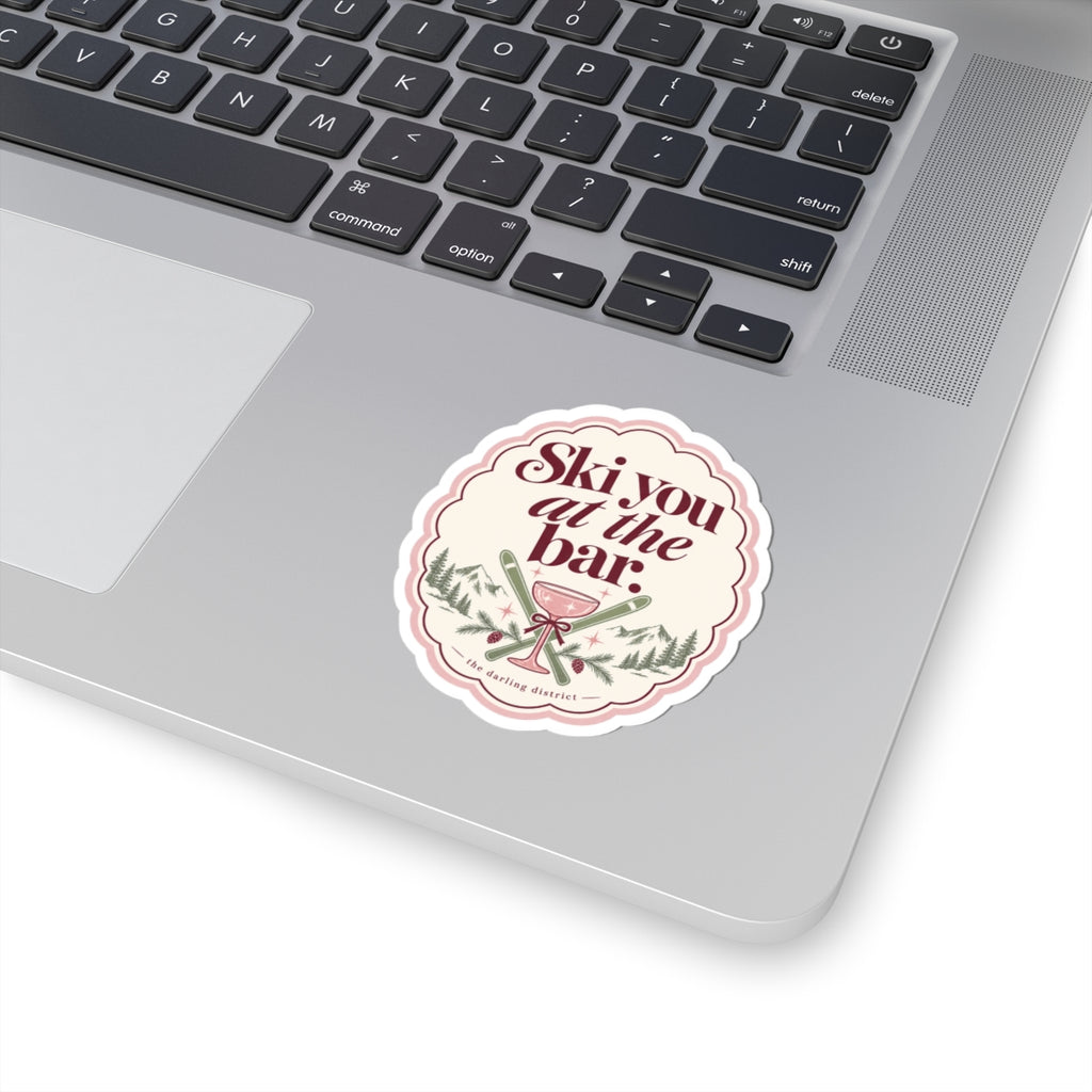 Ski You at the Bar Kiss-Cut Sticker
