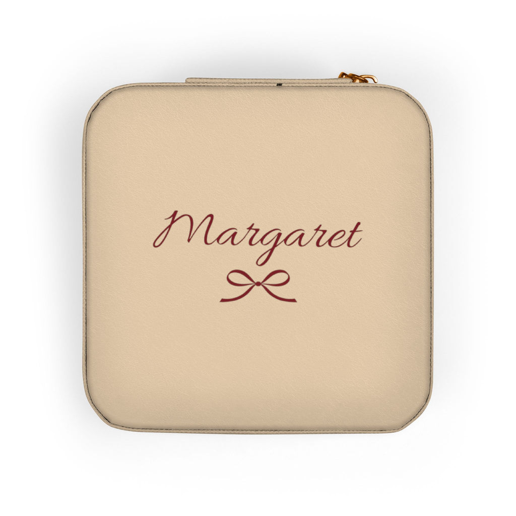 Personalized Bow Jewelry Case – Custom Name Bridesmaid Gift