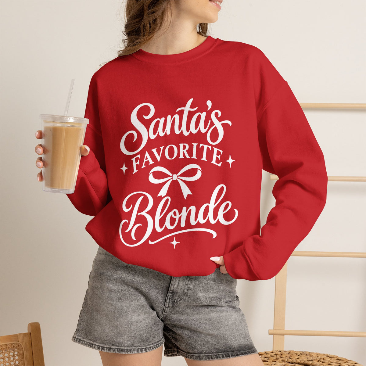 Santa’s Favorite Blonde Christmas Sweatshirt