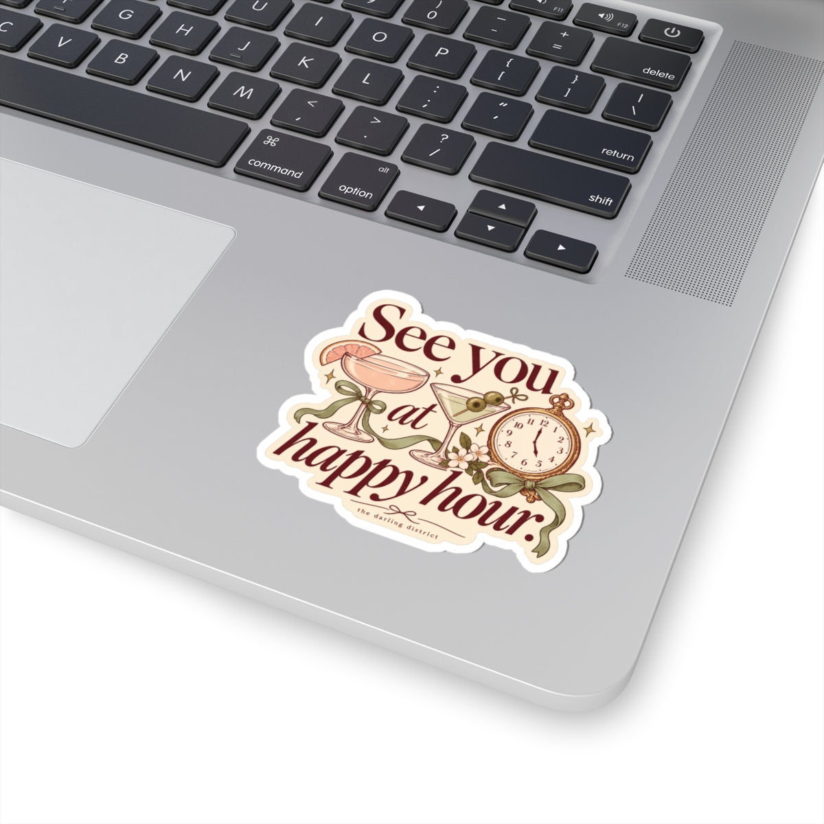 See You at Happy Hour Cocktail Kiss-Cut Sticker