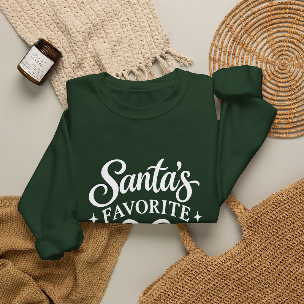 Santa’s Favorite Redhead Christmas Crewneck Sweatshirt