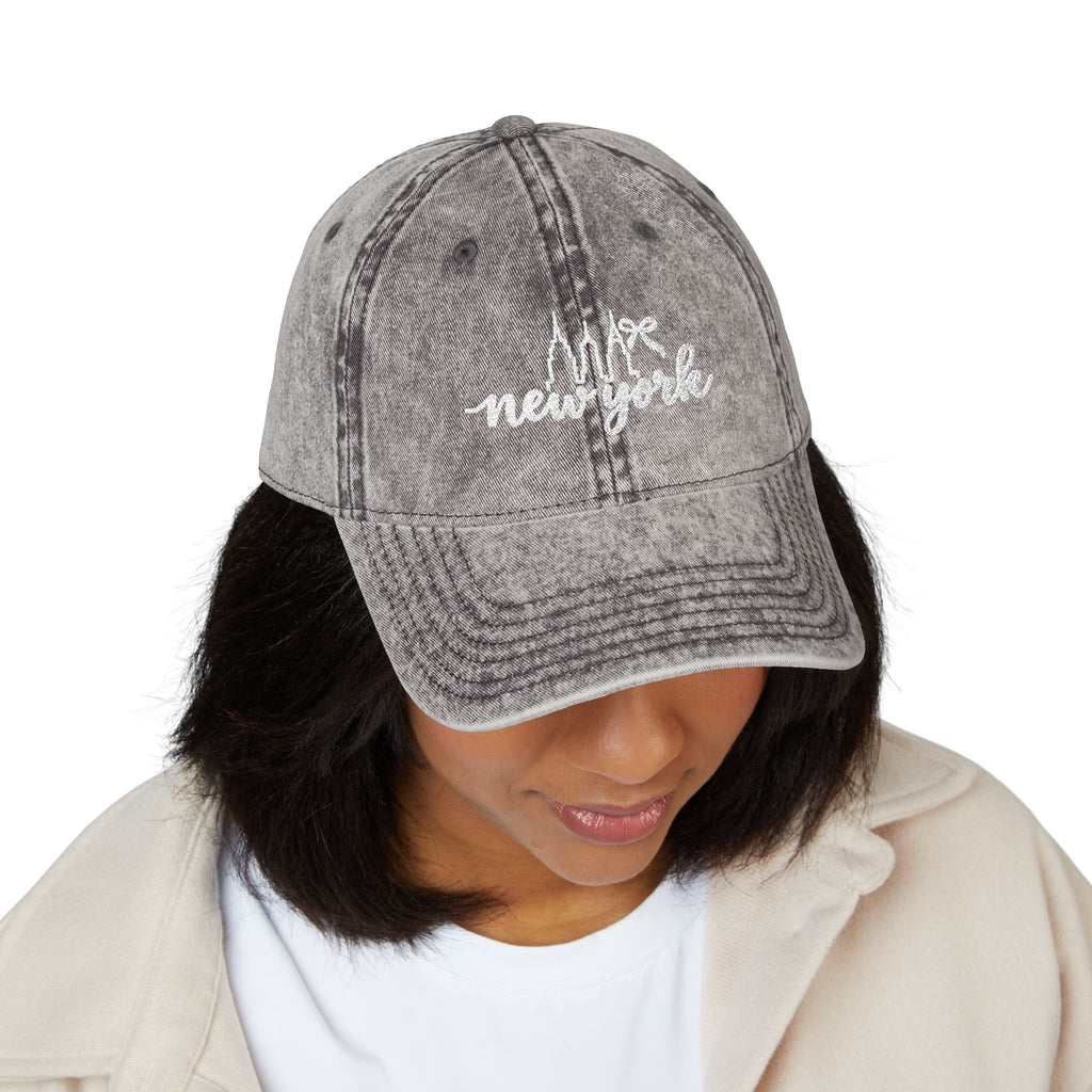 Vintage Embroidered 'New York' Cap