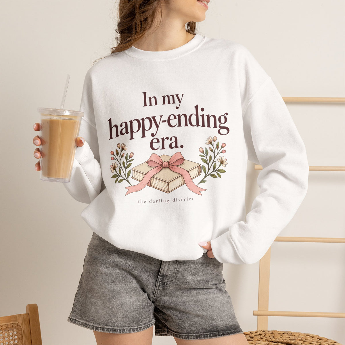 In My Happy-Ending Era Romance Reader Sweatshirt