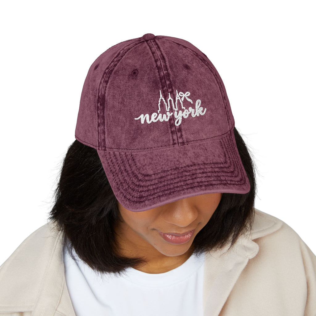 Vintage Embroidered 'New York' Cap