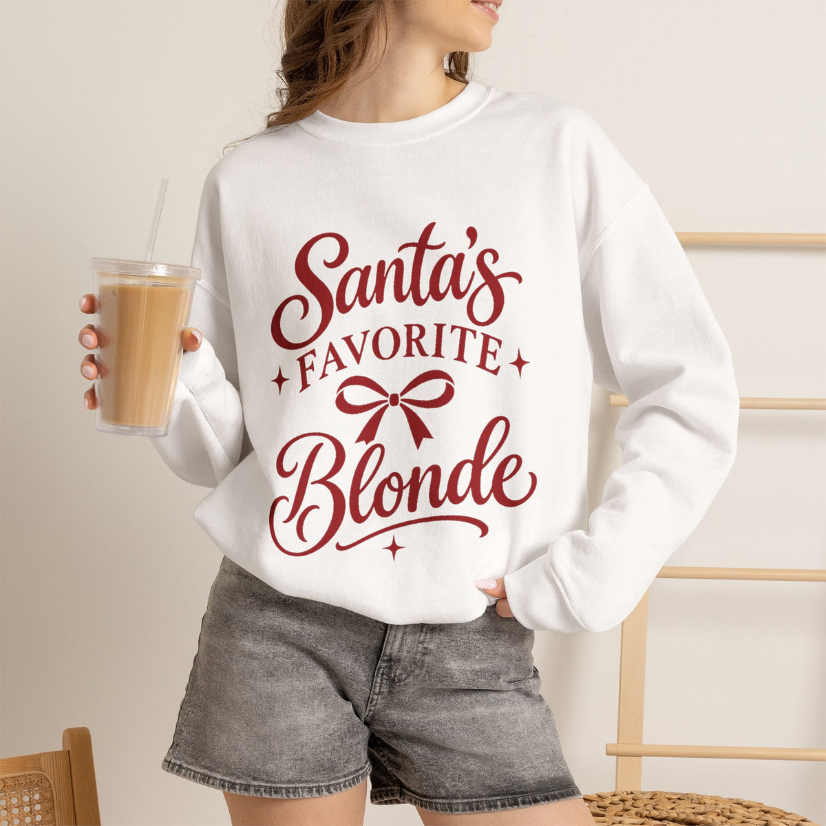 Santa’s Favorite Blonde Christmas Sweatshirt