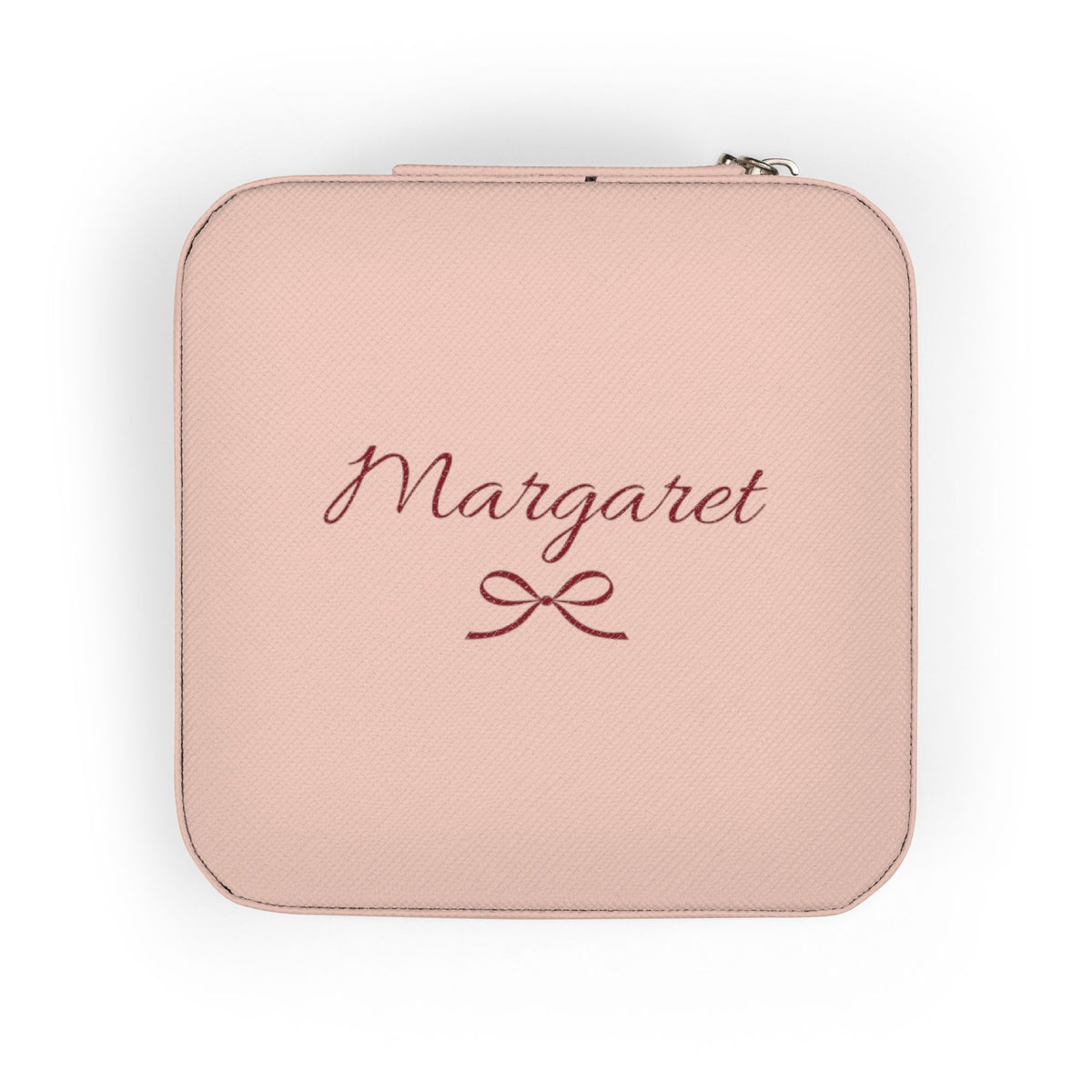 Personalized Bow Jewelry Case – Custom Name Bridesmaid Gift