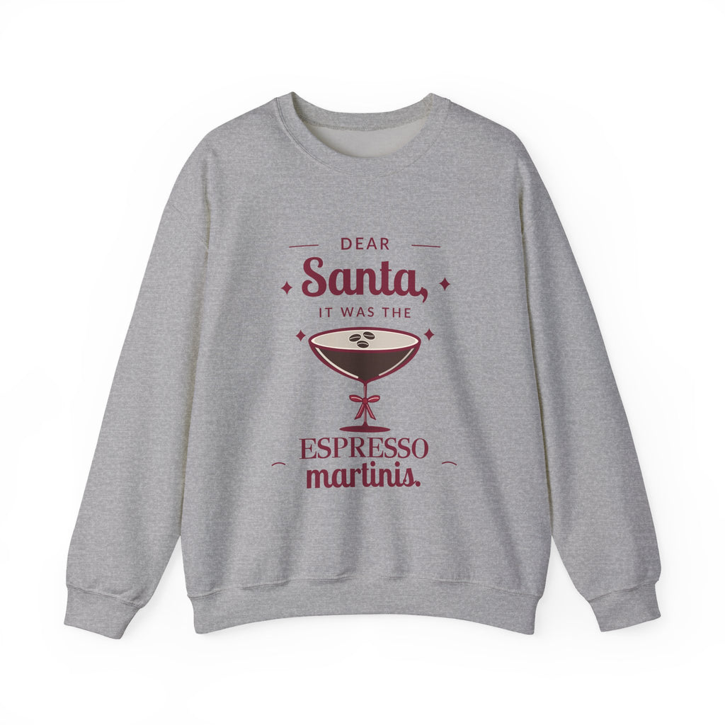 Dear Santa Espresso Martini Christmas Sweatshirt