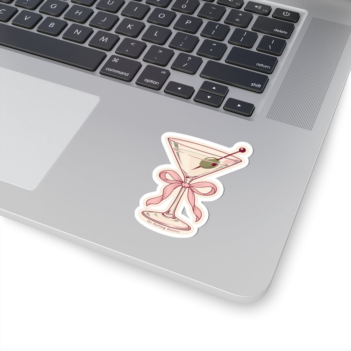 Retro Martini Bow Kiss-Cut Sticker