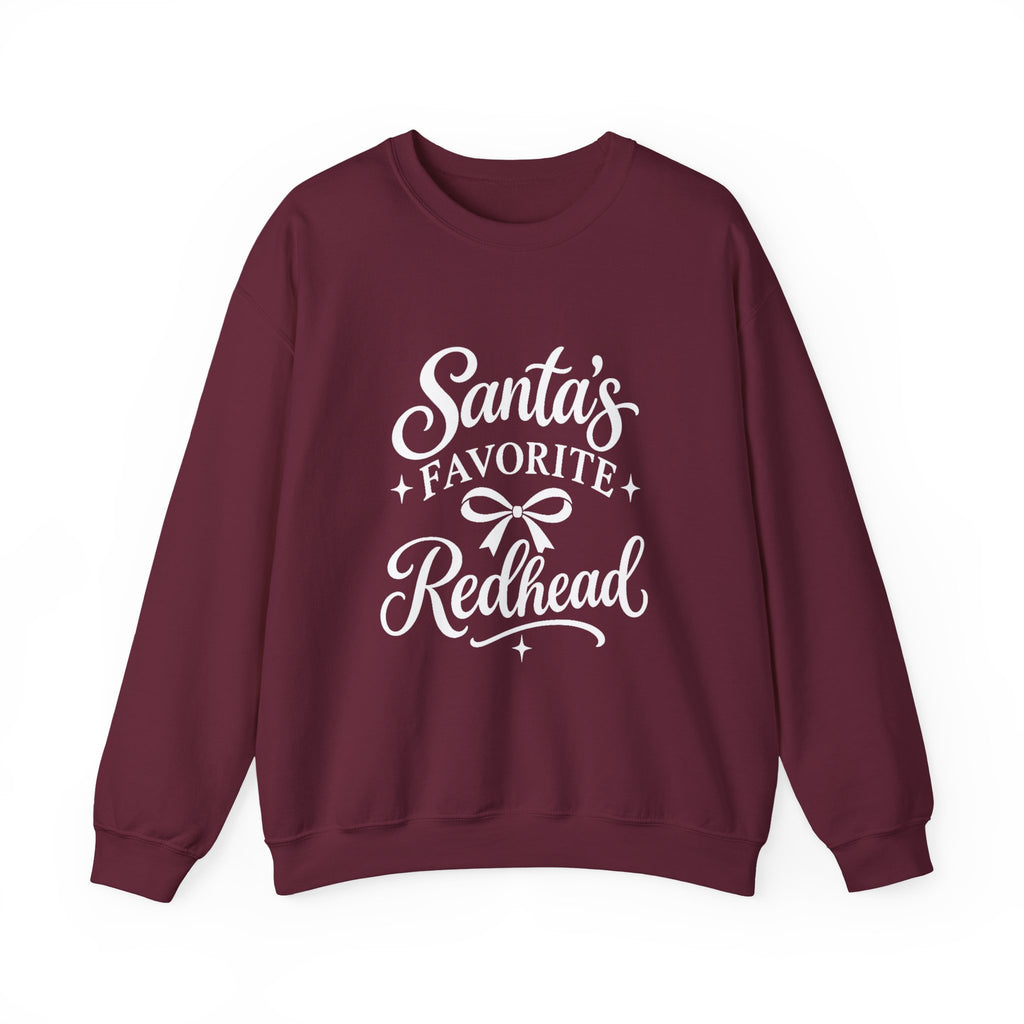 Santa’s Favorite Redhead Christmas Crewneck Sweatshirt
