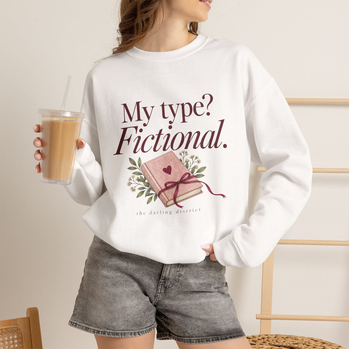 My Type? Fictional Book Lover Crewneck Sweatshirt
