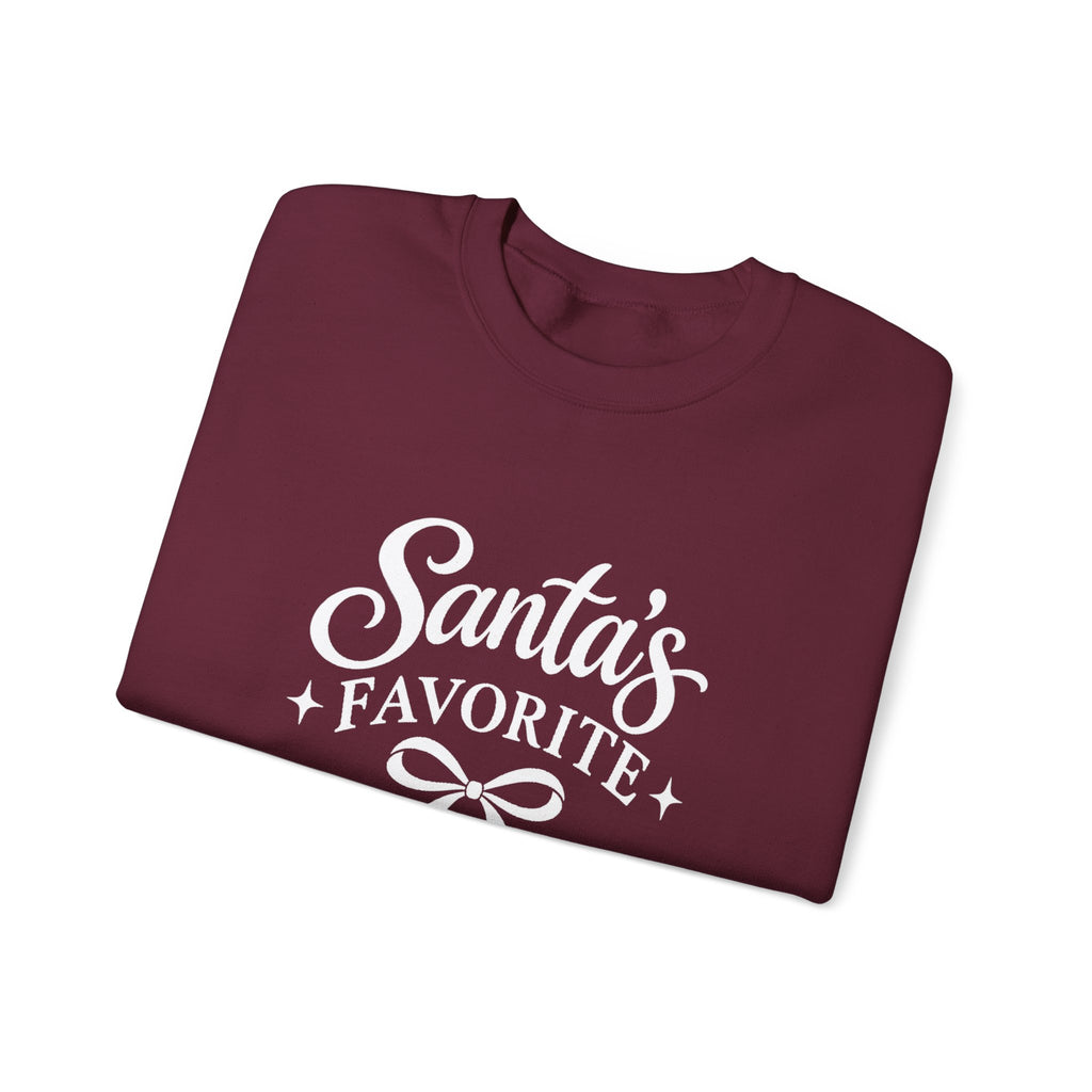 Santa’s Favorite Redhead Christmas Crewneck Sweatshirt