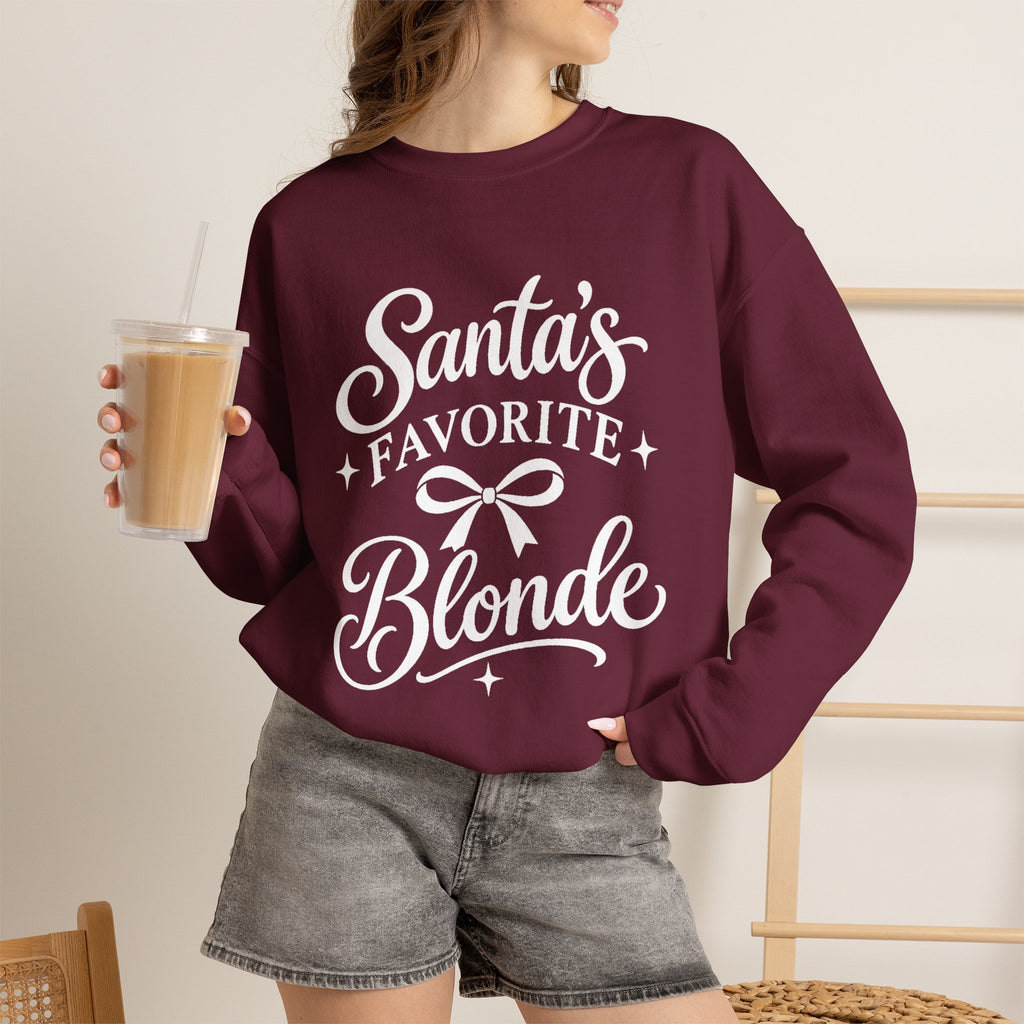 Santa’s Favorite Blonde Christmas Sweatshirt