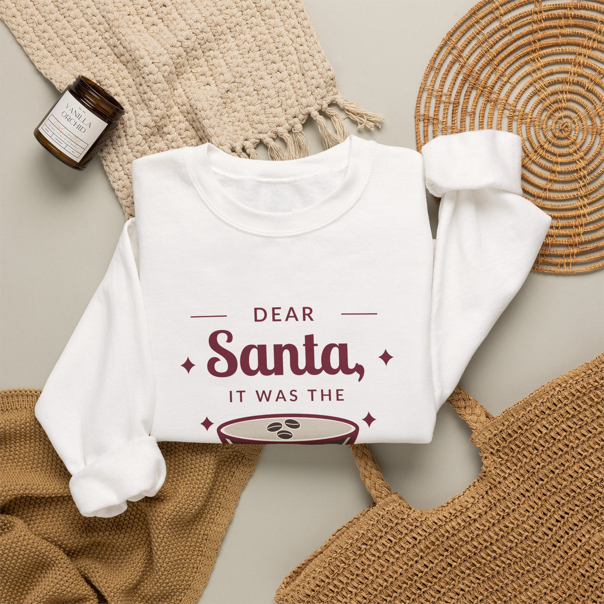Dear Santa Espresso Martini Christmas Sweatshirt
