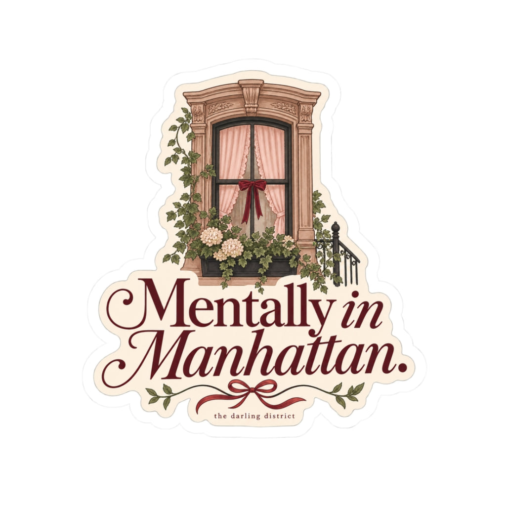 Mentally in Manhattan Kiss-Cut Sticker