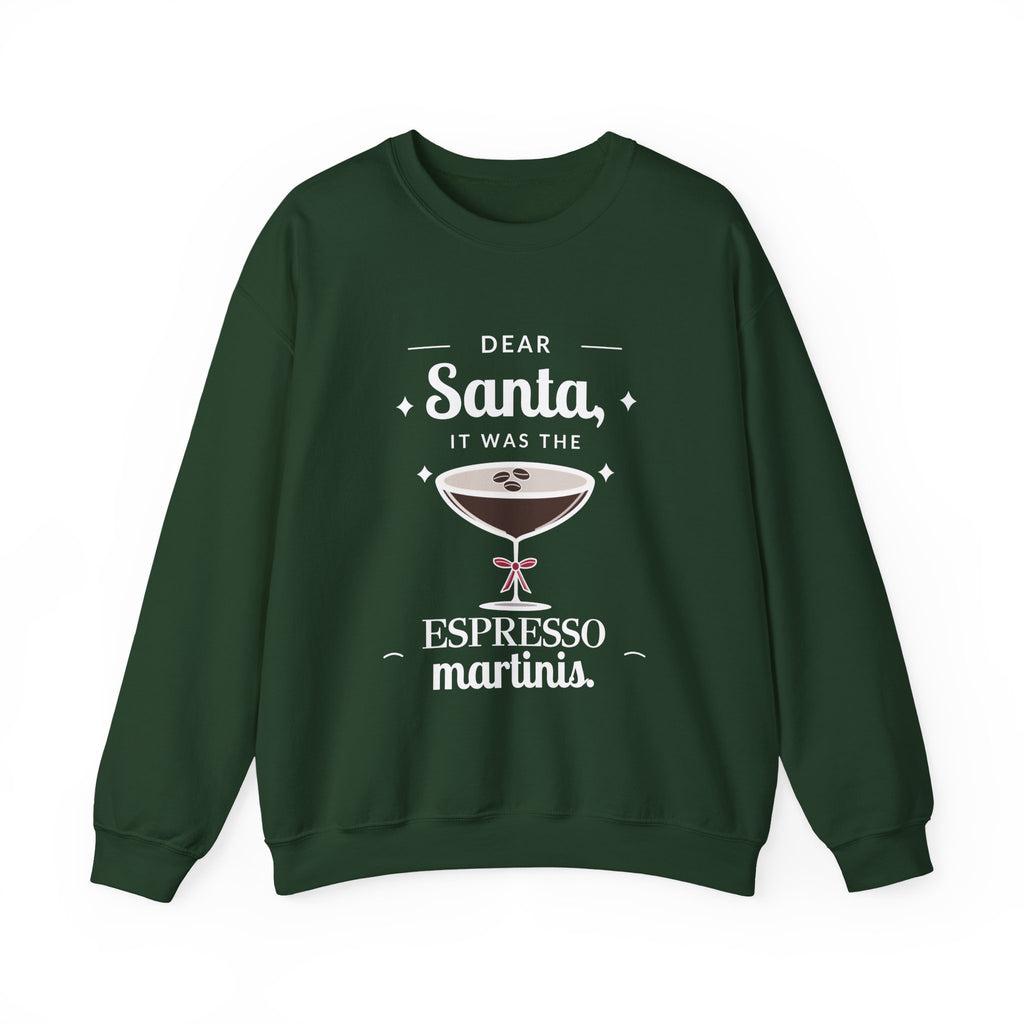 Dear Santa Espresso Martini Christmas Sweatshirt