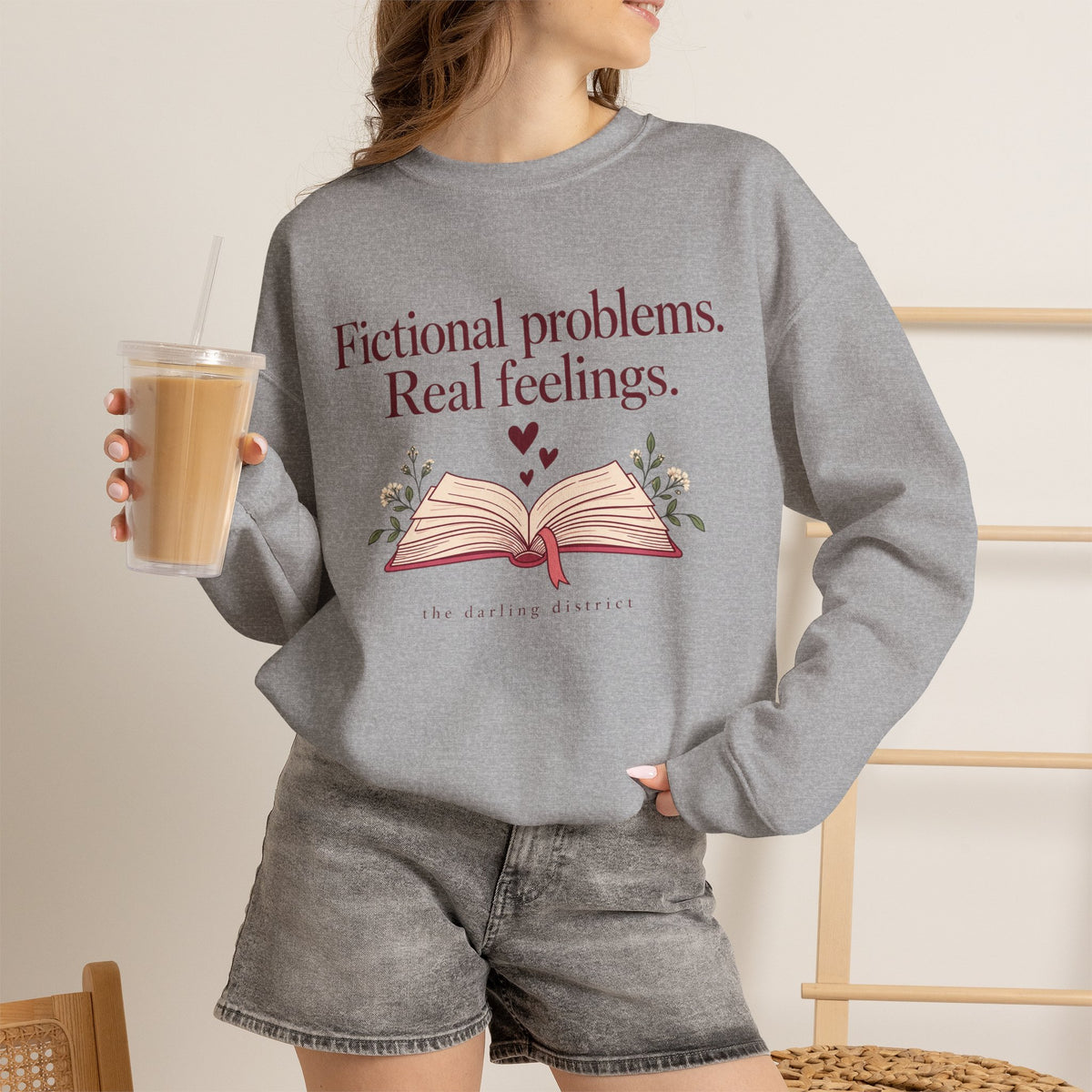 Fictional Problems, Real Feelings Reading Sweatshirt