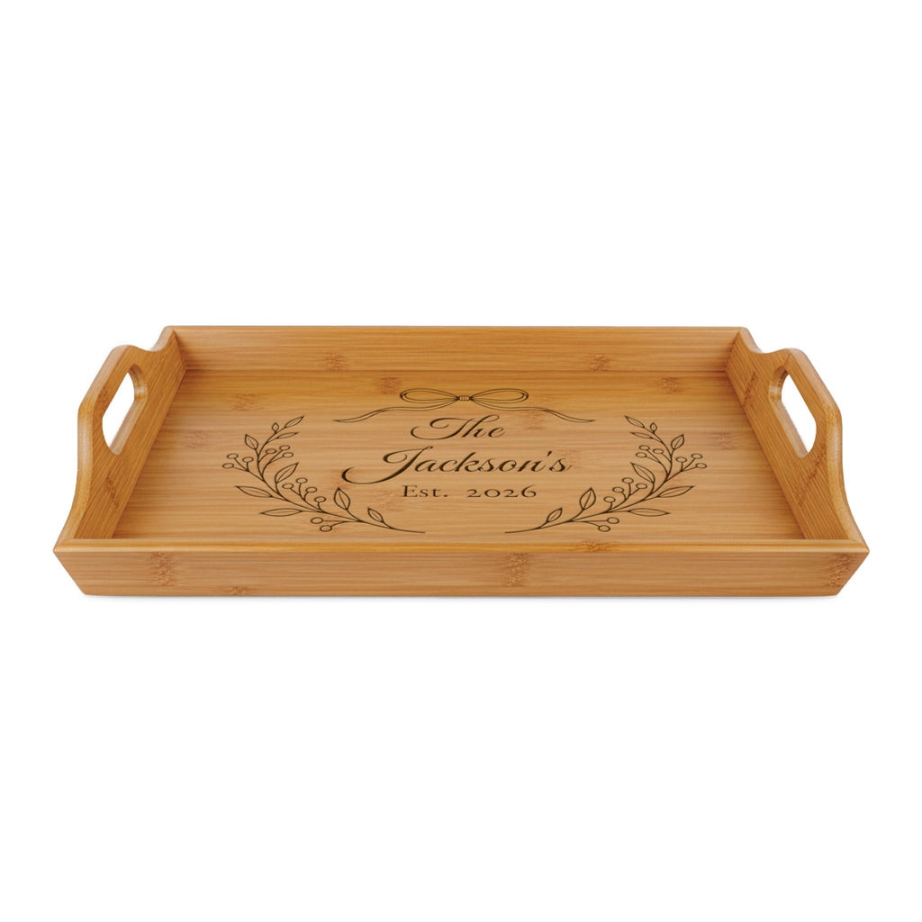 Personalized Serving Tray with Family Name | Wedding & Housewarming Gift